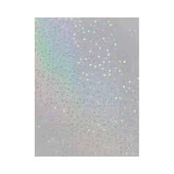 50Pcs Sand Stars Holographic Sticker Paper 2.9ร4.1 inch Glitter Clear Holographic Overlay Cold Laminating Film Self Adhesive