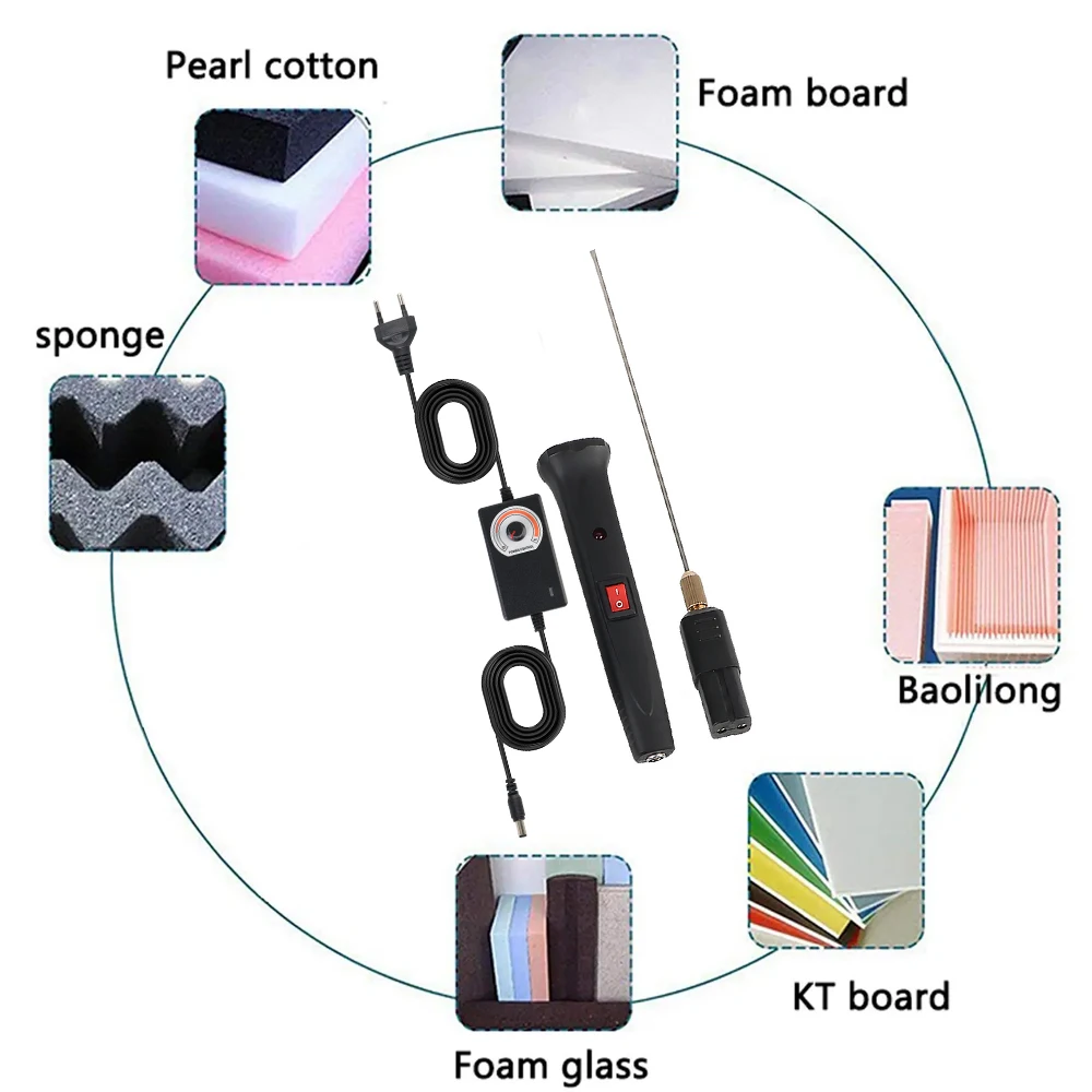 Modelo criativo ferramenta máquina de corte de espuma temperatura ajustável caneta de corte de espuma elétrica diy plugue da ue para acessórios de artesanato