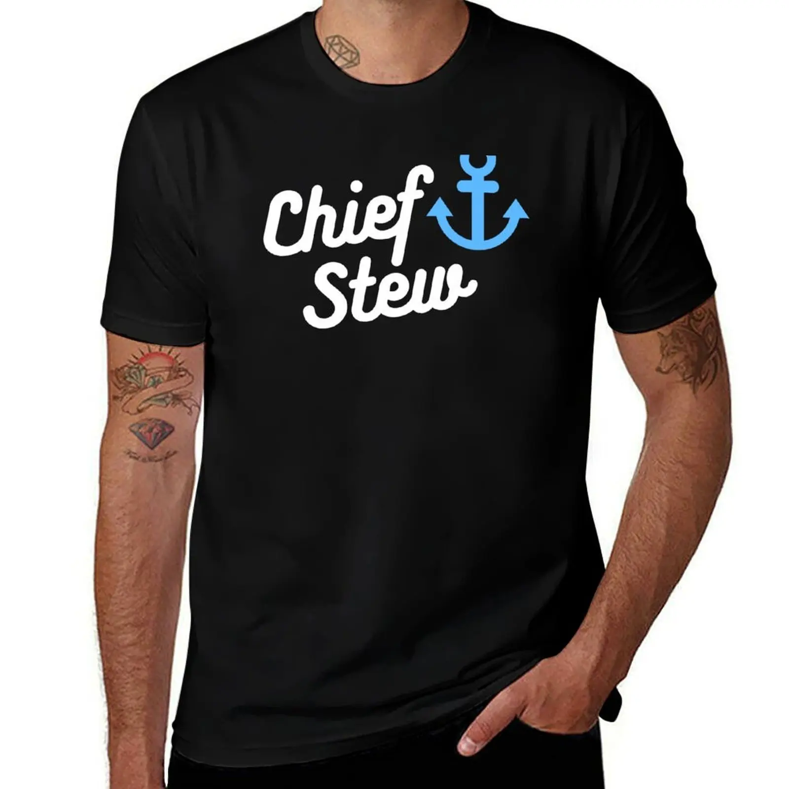 

Chief Stew AKA Chief Stewardess T-Shirt mens graphic t shirts t shirts cotton 100% T-Shirt
