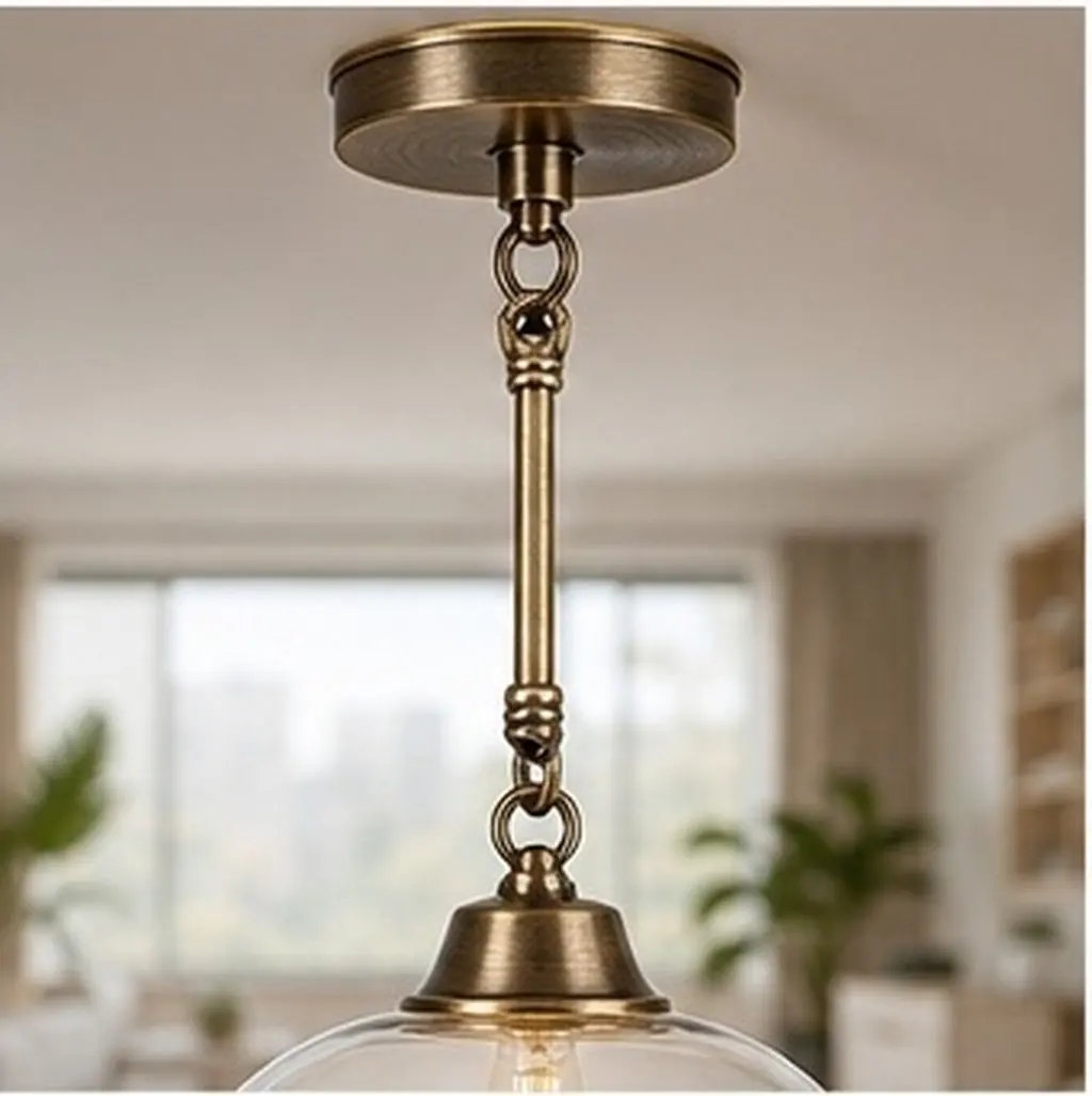 4Pcs Chandelier Hanging Hardware Load-Bearing Rods Electroplated Finish Ceiling Lamp Support Light Downrods Pendant Fixture