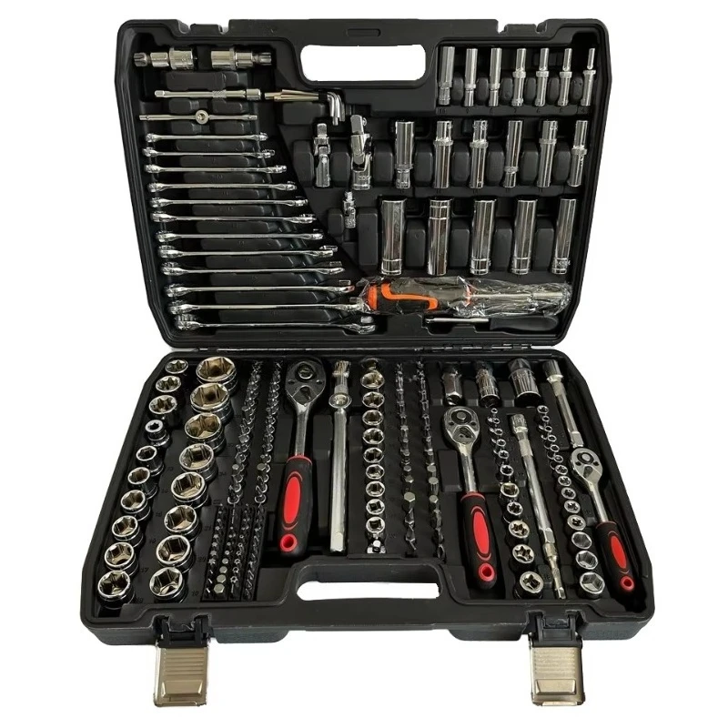 

SXLL 216Pcs Mechanical Set Portable High Torque Wrench Kit for Motorcycle Repair Multifunctional Carbon Steel GS