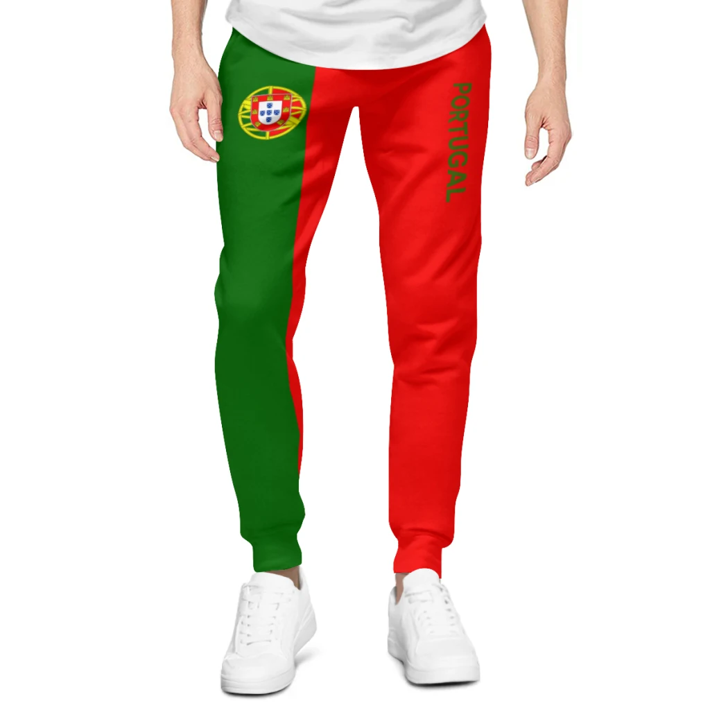 Mens Sweatpants Portugal Flag Pants with Pockets Joggers Soccer Football Multifunction Sports Sweat With Drawstring