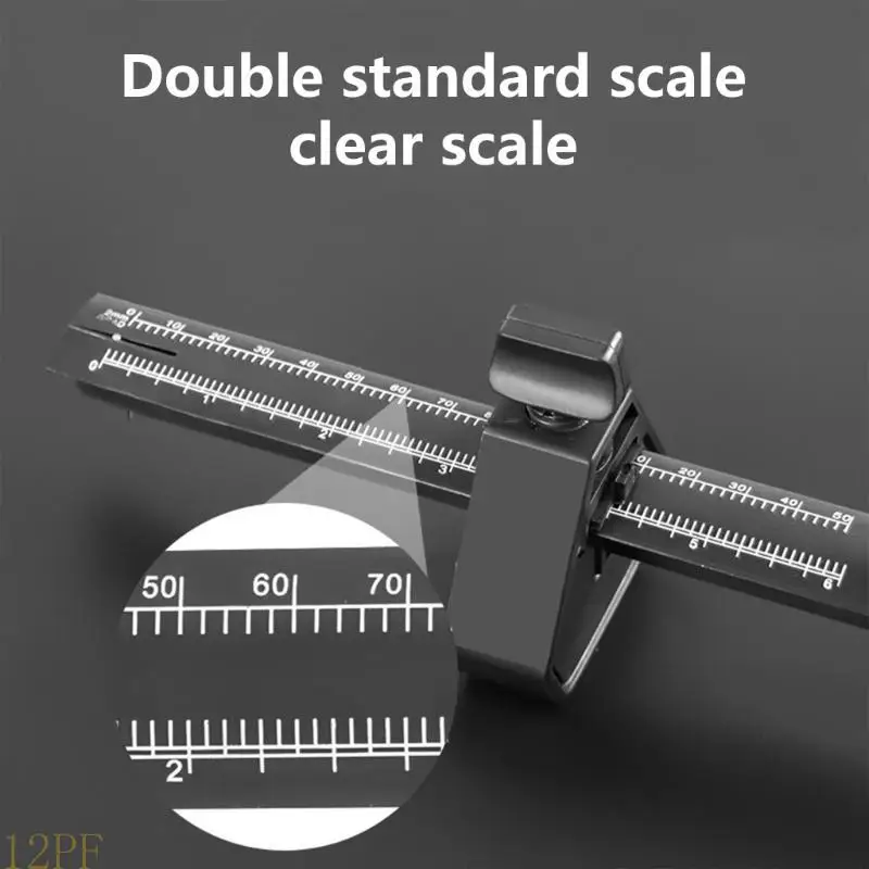 12PF Adjustable Woodworking Precisions Rule Sliding Metal Graduated Drawing Ruler 150mm Woodworking Ruler