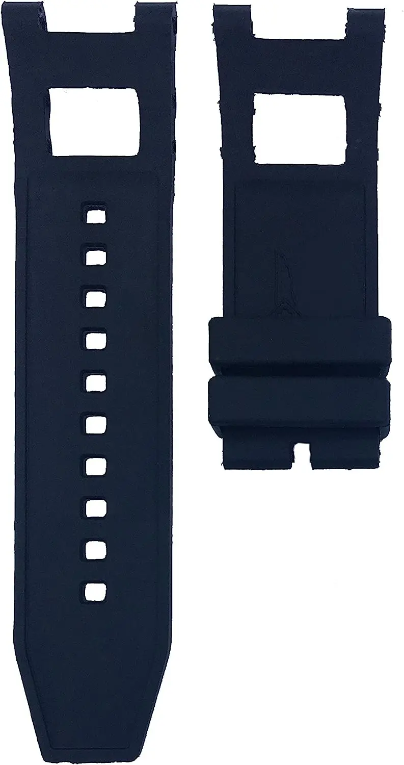 28mm Black Rubber Watch Band Strap Compatible with Invicta Subaqua Noma III | Free Spring Bar Tool