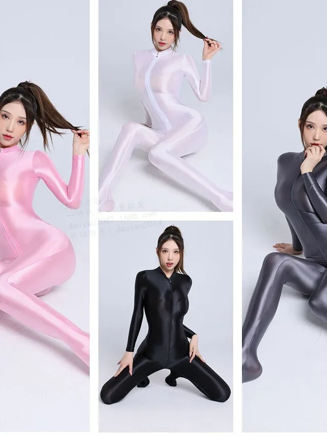 女性のための絹のような滑らかな双頭ジッパーボディ,長袖,高い弾力性,腰を締める,スリム,新しい,nrfg,2022