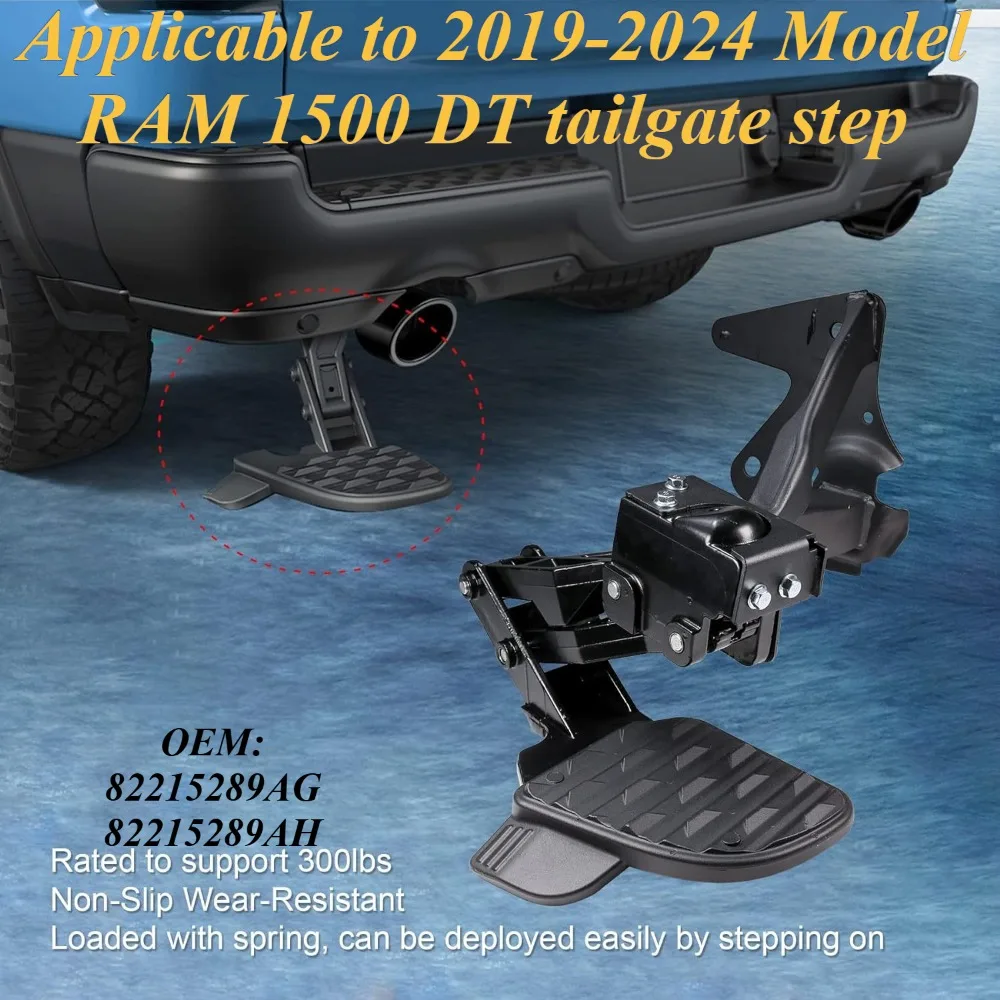 

Для RAM 1500 DT 2019-2024 ступенька задней двери OEM 82215289AG 82215289AH откидной задний бампер угловой вспомогательный грузовик аксессуары Запчасти