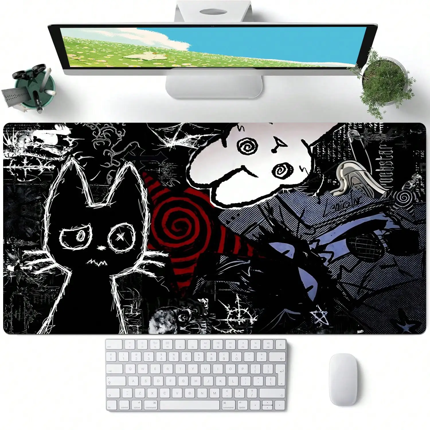 Dark Punk Anime Mouse Pad XL C - Desk Setup Dark บทวิจารณ์และราคา