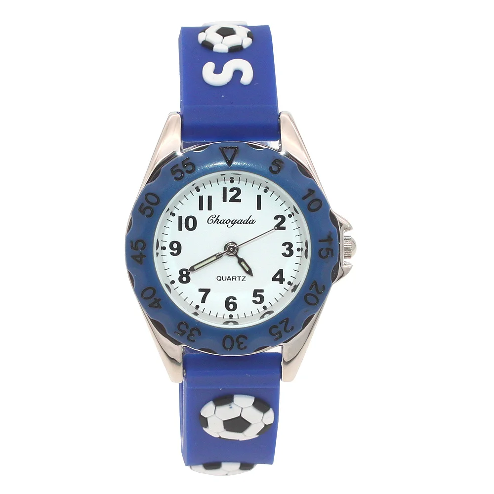 Alta qualità nuovo colore moda cartone animato calcio studenti bambini orologio al quarzo orologio da polso elettronico regali orologi per ragazzi