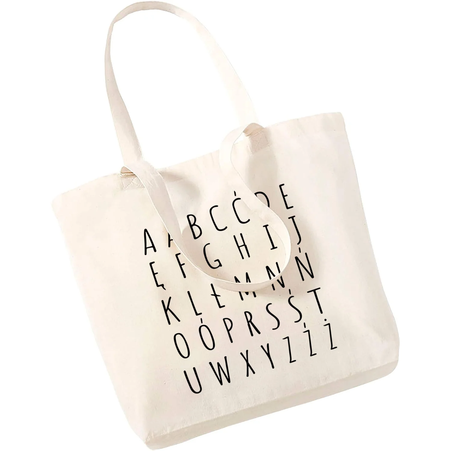 Coloring Alphabet 26 English Canvas Tote Bag Shopping Bag Reticule Cosmetic Bag Student Shoulder Bag Canvas Handbag