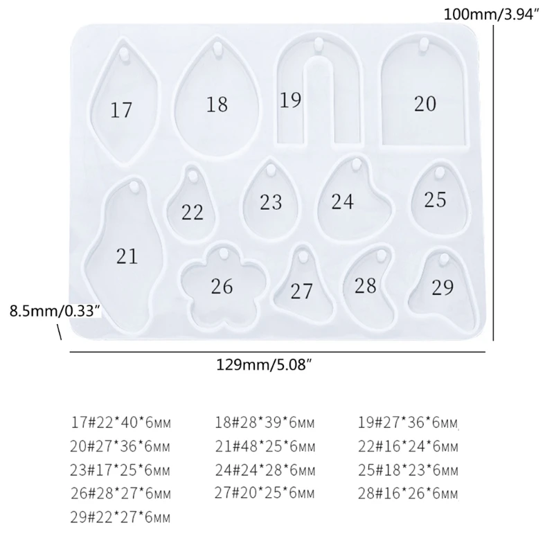 DIY-hangervorm Harsvorm Multi-vorm sieradenvorm met gaten voor handgemaakt