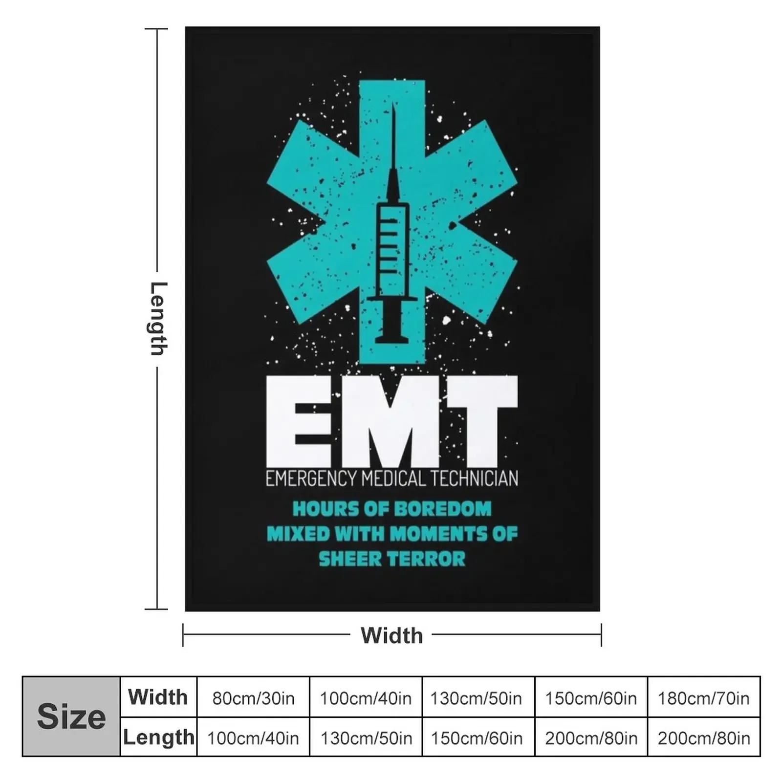 Emergency Medical Technician EMT First Responder Shirt Throw Blanket Winter beds Furry Blankets