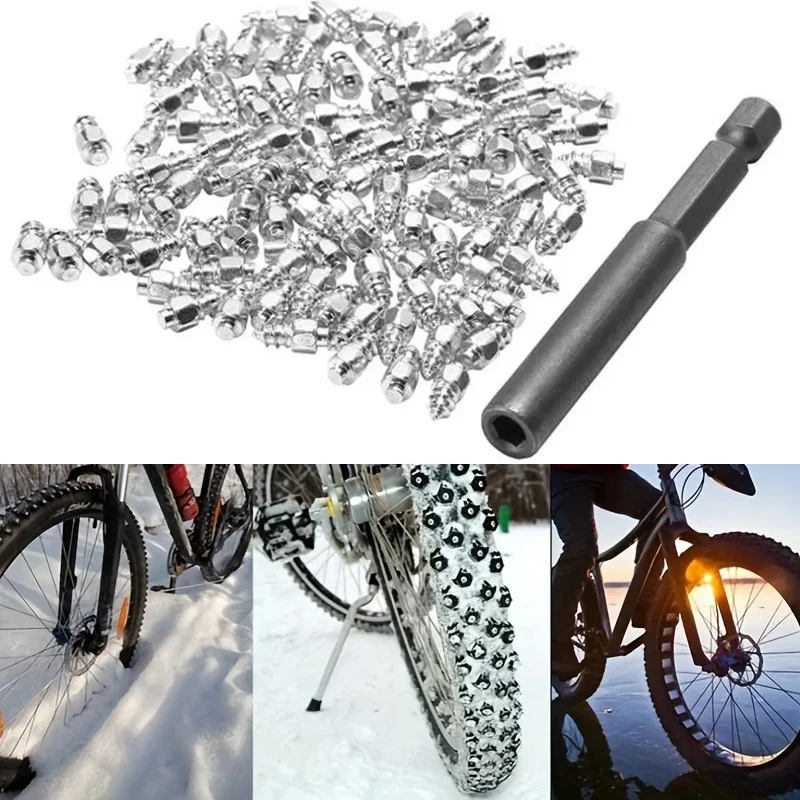 4*9mm/12mm Motor Snow Screw Tire Studs Anti Skid Falling Spikes Wheel Tyres Winter Emergency Repairment For Motorcycle Bicycle