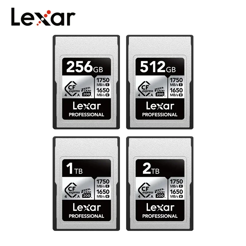 Lexar CFexpress Type B Silver Card 128GB 256GB 512GB Digital Memory Card RAW 4K Video CF Express for Digital SLR Camera