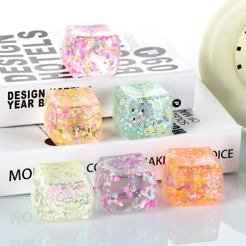 Maltose Cube Stress Squeeze Toy D Ecompression Small Ice Cubes Anti Stress Slow Rebound Polar Light Colorful Squeeze TPR Block