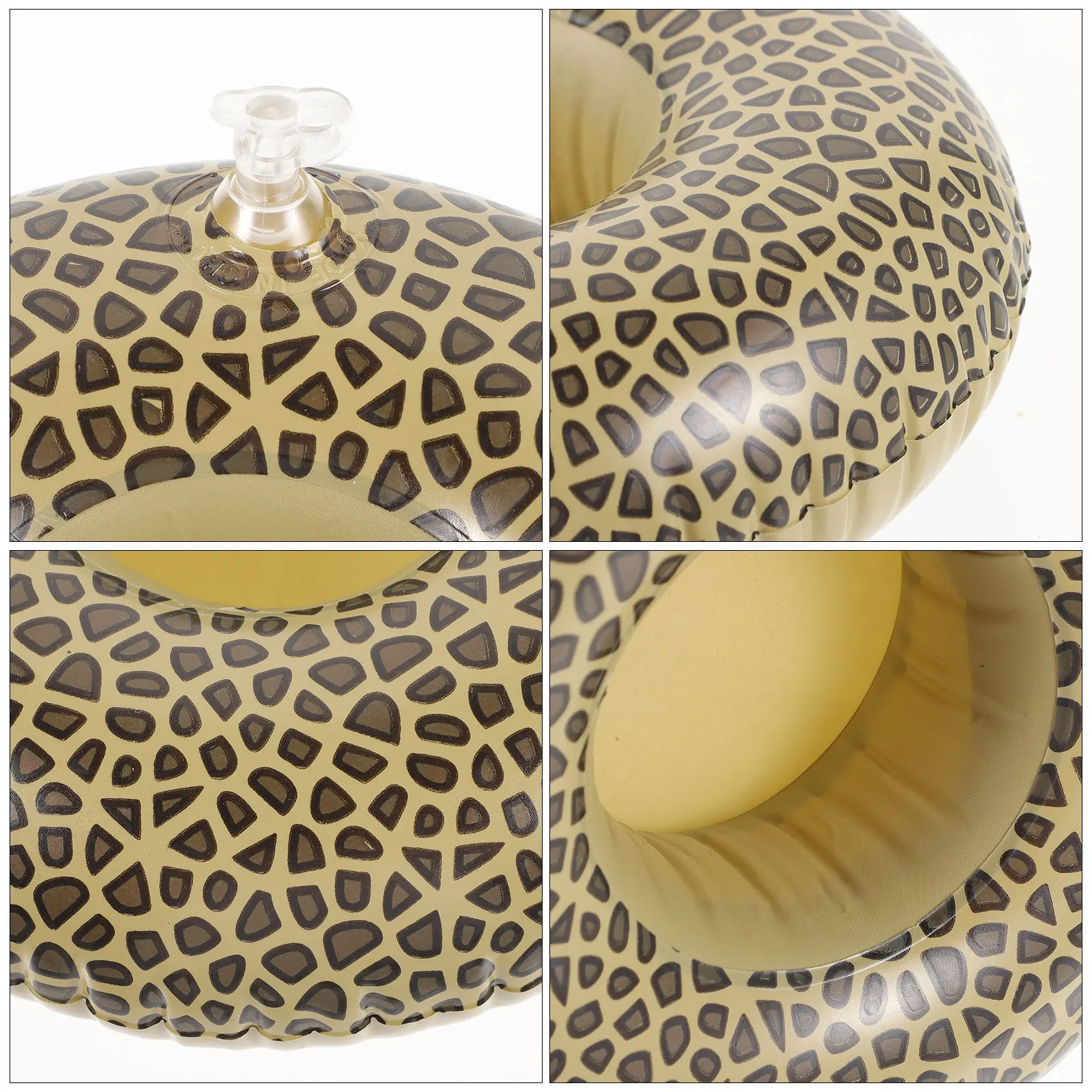 

3pcs Pvc Inflatable Leopard Print Cup Float Mats Water Beer Holders Pool Party Beach Decor Lightweight Drink Trays For
