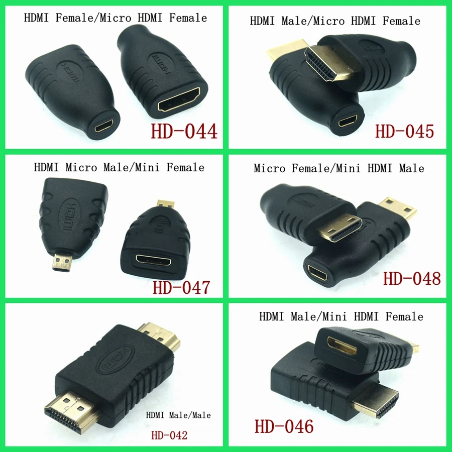 Adapter złącza kabel zgodny z HDMI 90 kątów narożnych lewego prawego w górę w dół męski przedłużacz Mini / Micro do przedłużacza HDTV