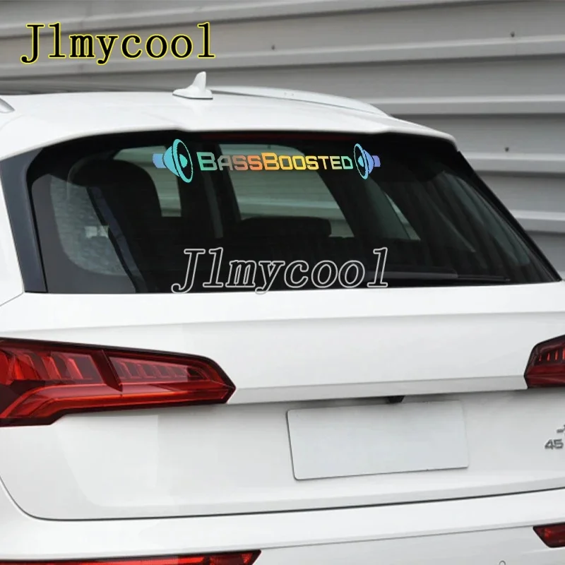 Car Styling Funny BassBoosted Bass Boosted Car Vinyl Decal Body Stickers PVC Carving Vinyl Decal Car Accessory
