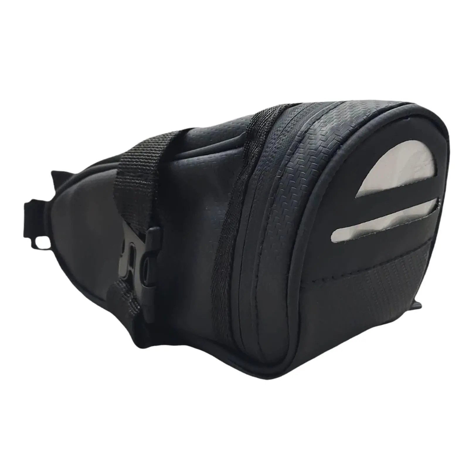 High Density Polyester Bike Saddle Bag with Mesh Back 20cm x 15.5cm x 6cm Waterproof Tail Pouch for All Weather Cycling