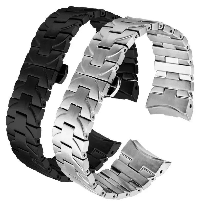 ل بانيراي لومينور سلسلة فضي أسود 24 مللي متر Pam441111 مكافحة الصدأ جودة عالية الصلبة الفولاذ المقاوم للصدأ حزام ساعة اليد الرجال سوار