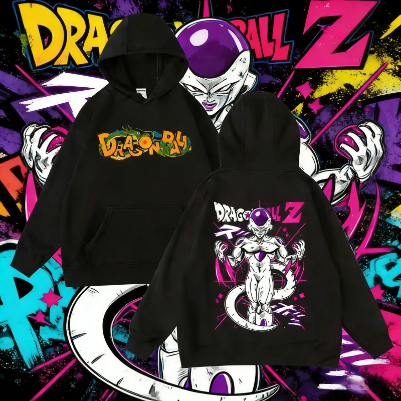 

2026 New Autumn/winter Dragon Ball 40th Anniversary Frieza 100% Cotton Anime Hoodie Extra Size Casual Streetwear Unisex Y2k