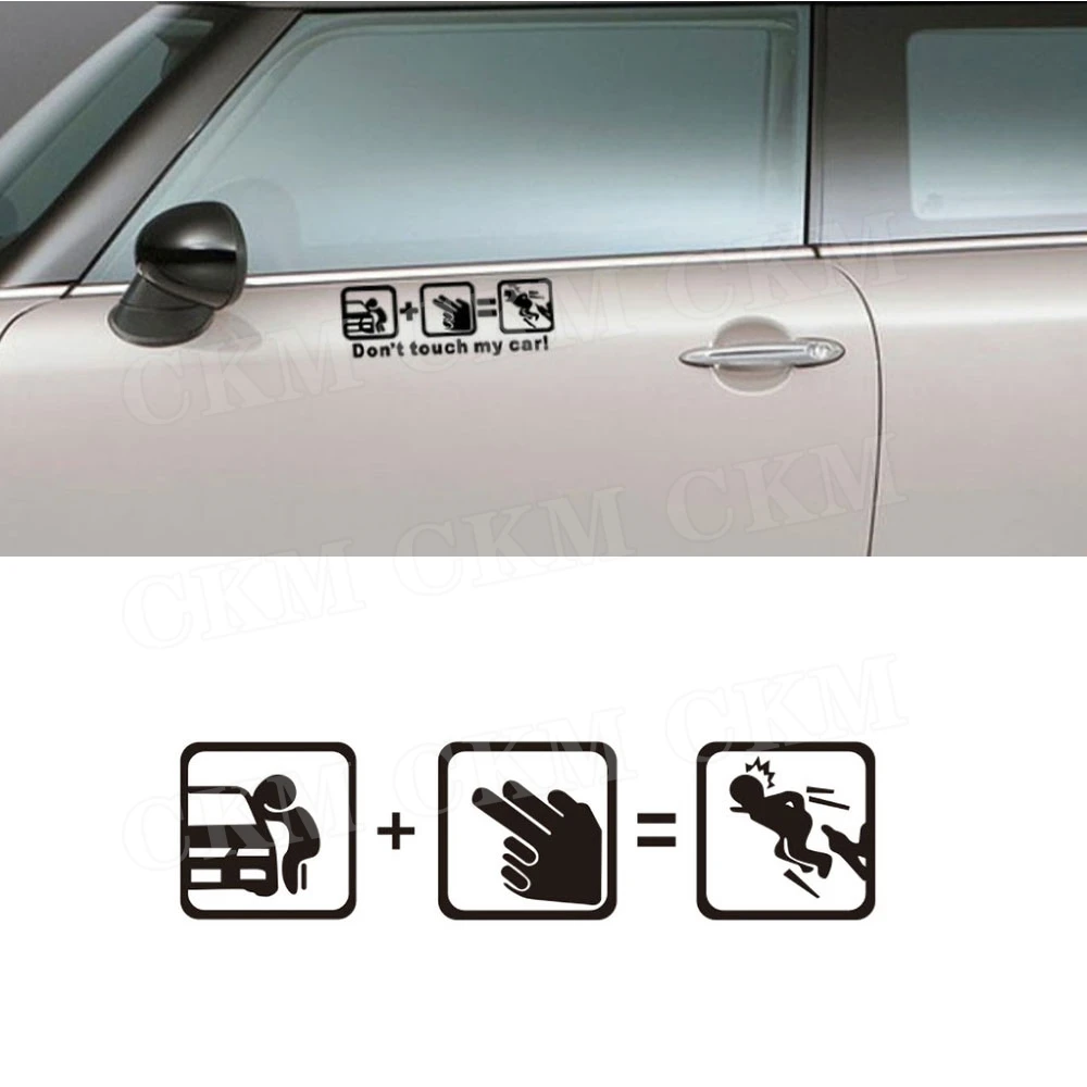 

Don't Touch My Car Car Sticker Waterproof Reflective Car and Motorcycle Stickers Bumper Warning Sign Car Stickers Vinyl Decals