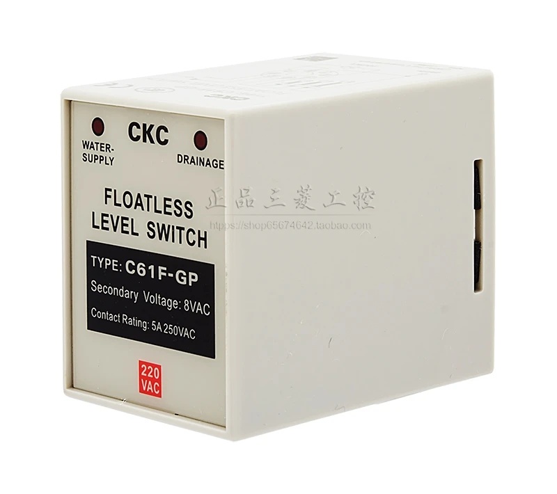 حقيقي C61F-GP CKC تايوان مستوى السائل التتابع وحدة تحكم في المستوى المياه التيار المتناوب AC220V DC24V