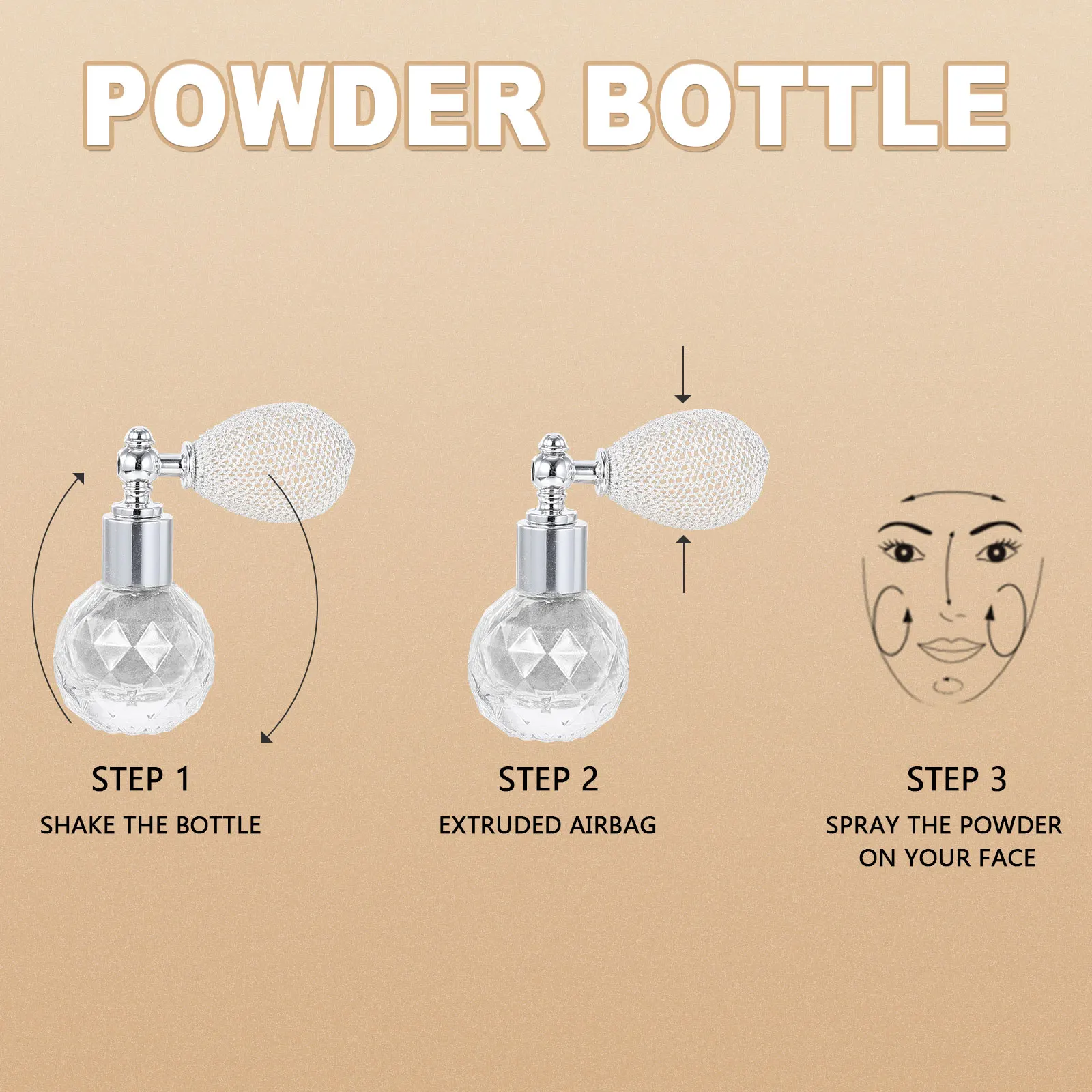 

1pc Body Glitter Powder Highlighter Sparkling Makeup Sequins Facial Decor Bottle For Women Men Wedding Party Prom Stage