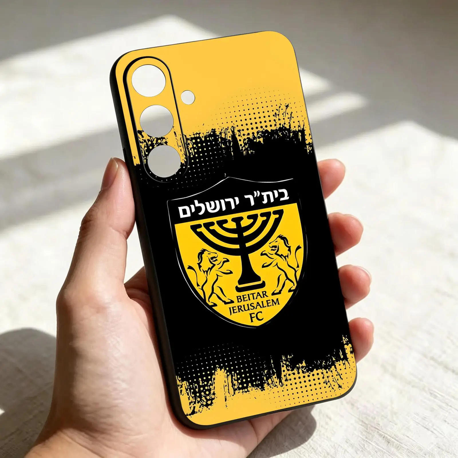 For Samsung A57 A56 A37 A27 A17 A36 A26 A55 A35 B-Beitars Jerusalem Phone Case Black Matte Soft Case