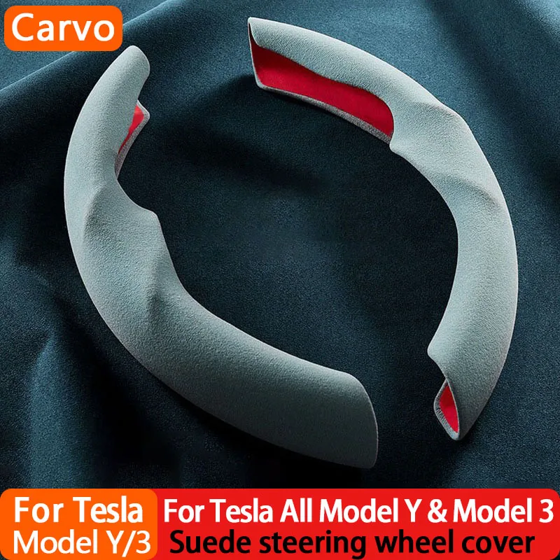 

For New Tesla Model Y Juniper & Model3 Steering Wheel Cover Booster Suede Cover Anti-skid Special Steering Wheel Car Accessories