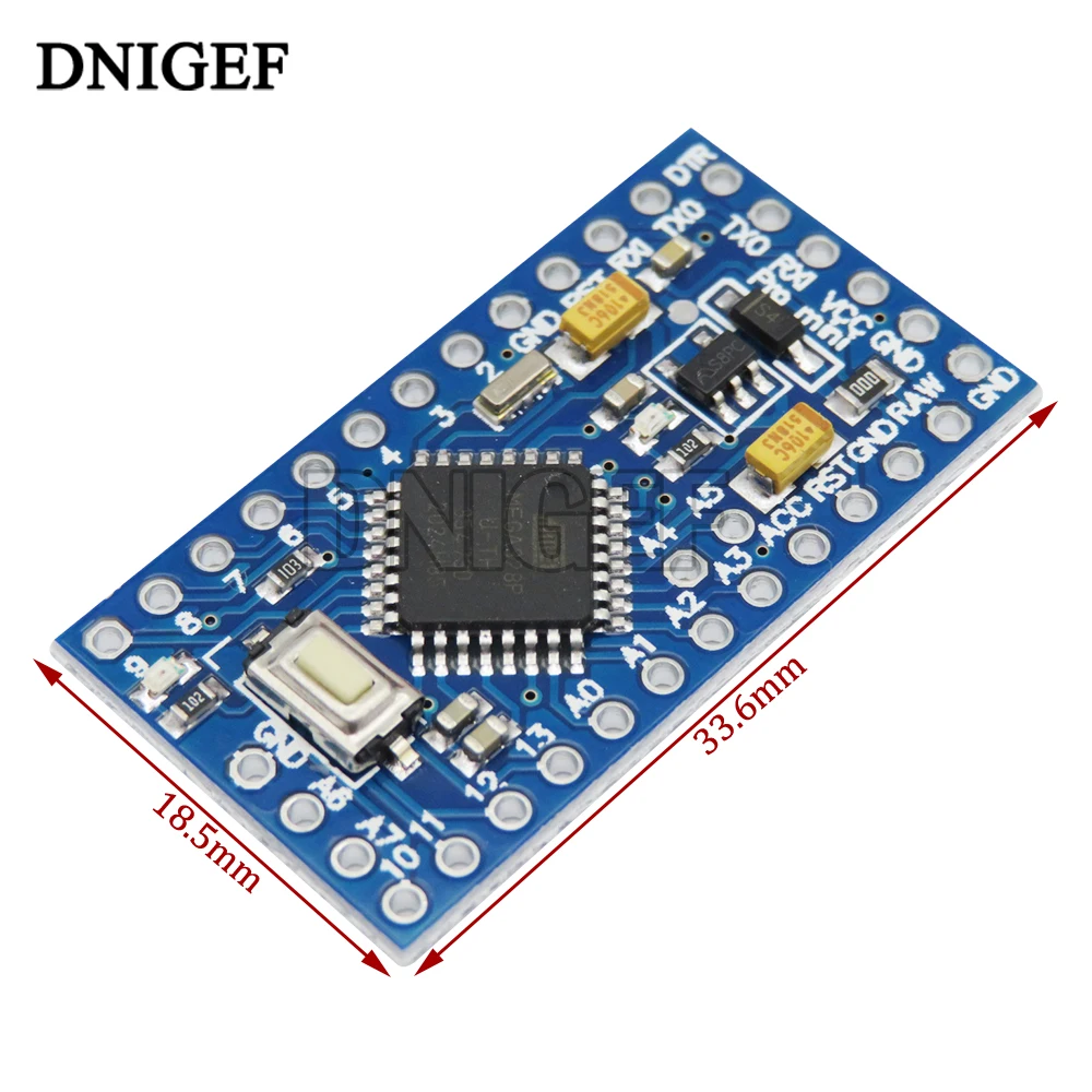 DNIGEF 1 Uds 6pin CP2102 USB 2,0 a TTL módulo UART + 1 Uds Pro Mini módulo Atmega328 5V 16M para Arduino Compatible con Nano