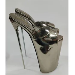 SDTRFT Peep Toe Sandals Sexy Shoes Woman Sandalias Female Stiletto Zapatos Mujer 30cm Metal Ultra High Thin Heels Dance Pumps