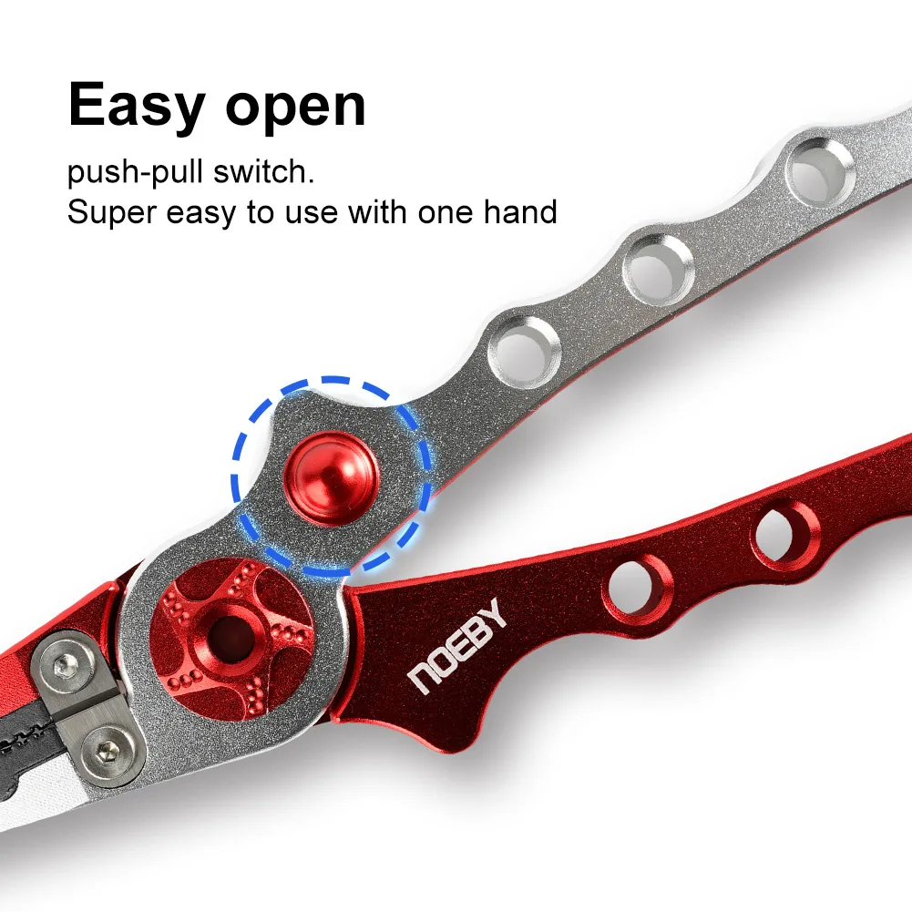 Noeby Rvs Vissen Tang Multifunctionele Split Ring Verwijderen Haken Tool Snijden Lijn Tang Voor Zee Vissen Tackles