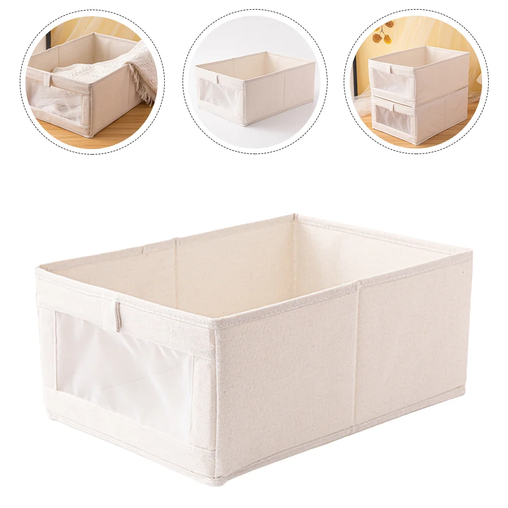 

Foldable Clothes Storage Organizer Box Large Capacity Sundries Container for Home Use Organizing Clothes Bags Skirts Pants Soft