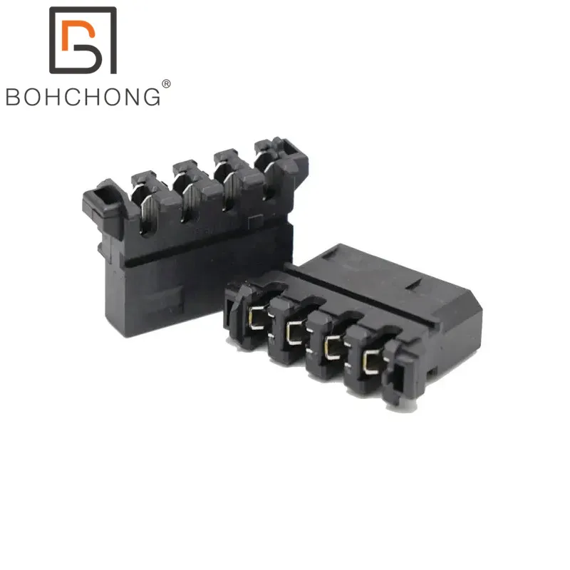 10pcs/lot Black Red Clear Crimp Molex IDE Crimped 4pin Power Connector Housing With End Cap 180 Degree and 90 Degree