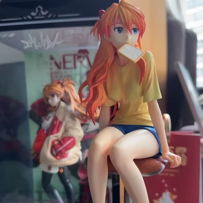 Animeneon Genesis Evangelion Asuka Langley Action Figure - Soryu Desktop Decor Colecionável Anime Boneca Brinquedo Presentes de Natal
