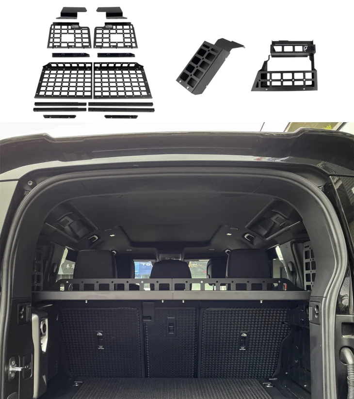 For Land Rover Defender 110 2020-2024 Rear Trunk Molle Storage Panel Organizer Car Accessories