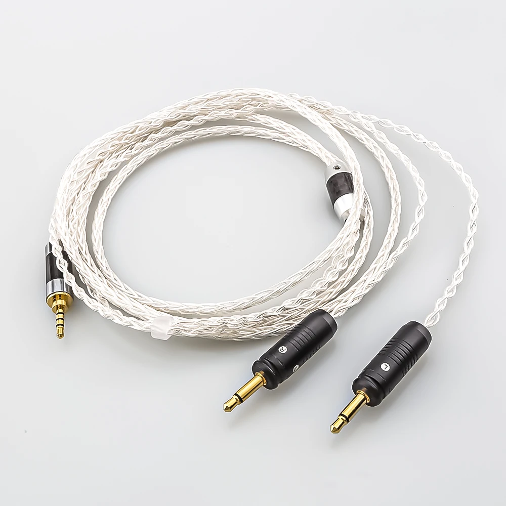 HiFi 8Core plateado 2,5 4,4 6,5mm/4pin XLR claro Celestee para auriculares ELEAR Focal utopía francesa Cable de actualización de auriculares