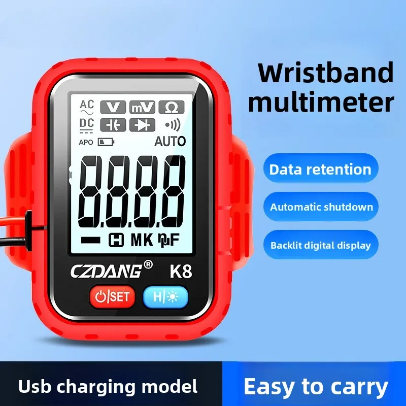 Aerial Work Wrist Multimeter, High-precision Digital Voltmeter, Portable Smart Universal Meter