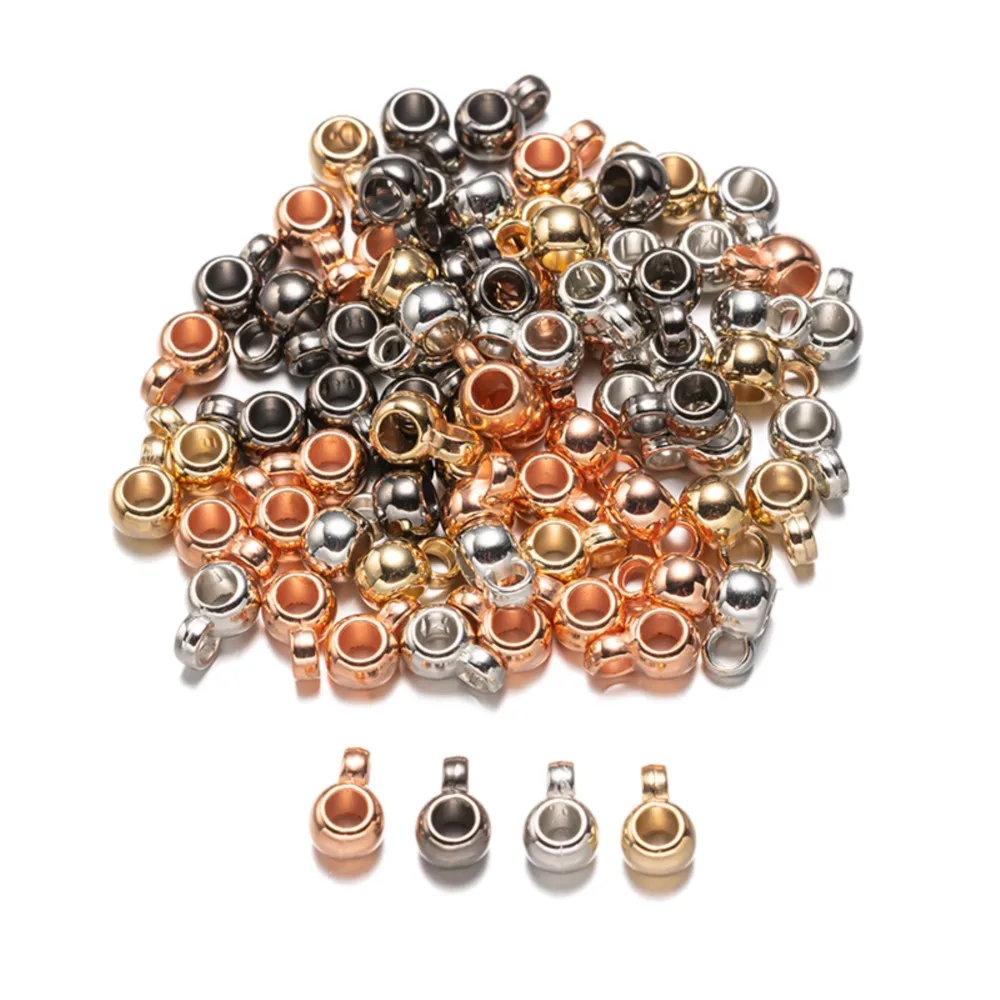100Pcs/Lot Big Hole Plastic Spacer Positioning Beads For DIY Pendants Bracelets Necklace Jewelry Making Wholesale Supplies