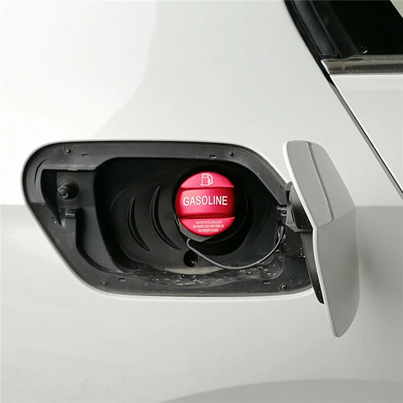 AEF3-Aluminum Gasoline Fuel Tank Caps Trim For VW Golf 7 7.5 Golf 8 MK7 MK8 2015-2023 Gasoline Decoration Oil Filler Cover