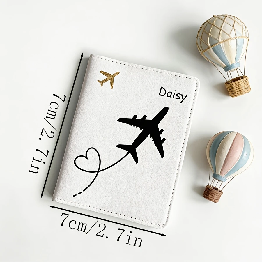 

Personalized Name Passport Holder & Luggage Tag , open closure design for photo, ideal travel accessory