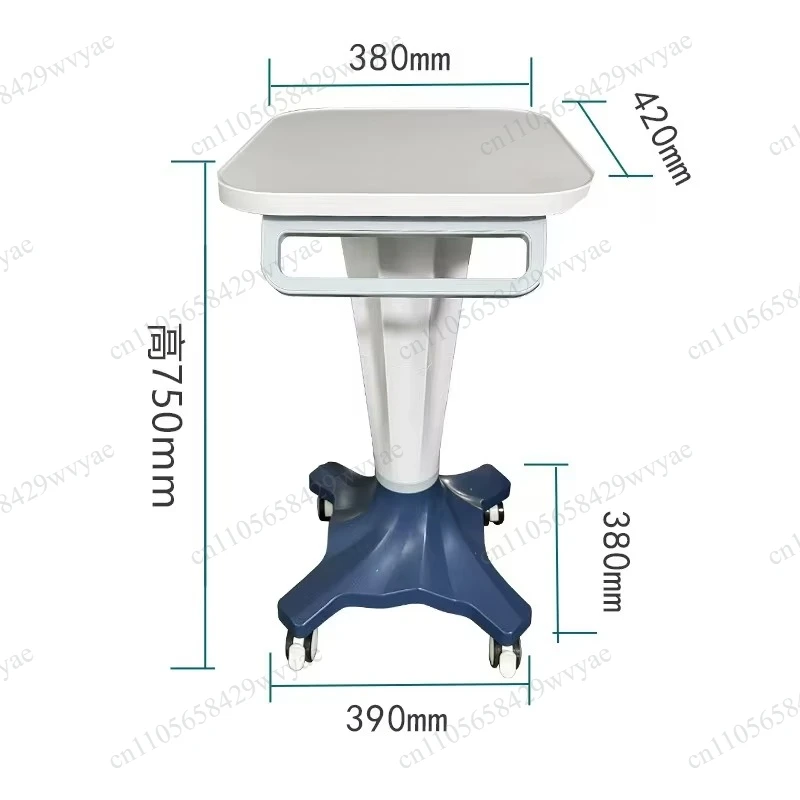 ABS Medical Salon Trolley, 360° Rotating Portable Storage Cart for Clinic Beauty Use