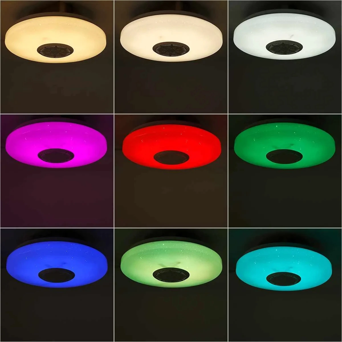 MARPOU 52W RGB Ceiling Lamps Music Player Bluetooth Remote APP Control Light Dimmable 220V for Bedroom Indoor Decoration Lustre