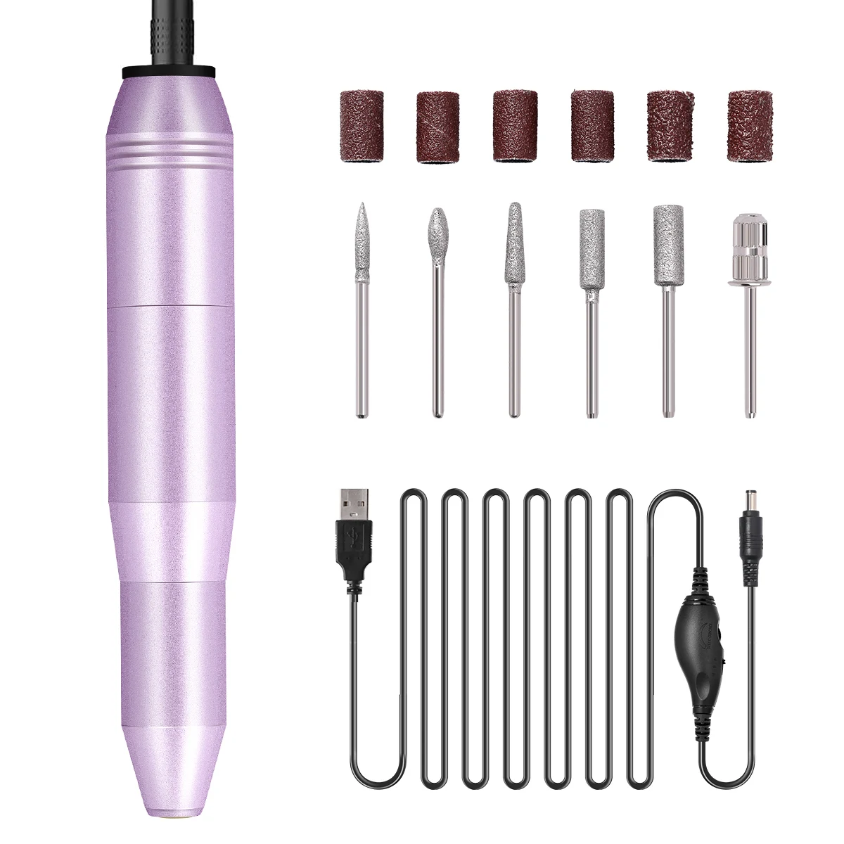 

LULAA High-Power Metal Electric Nail Sander Gel Polish Remover Tools Protable Nail Drill Machine Milling Cutter For Manicure