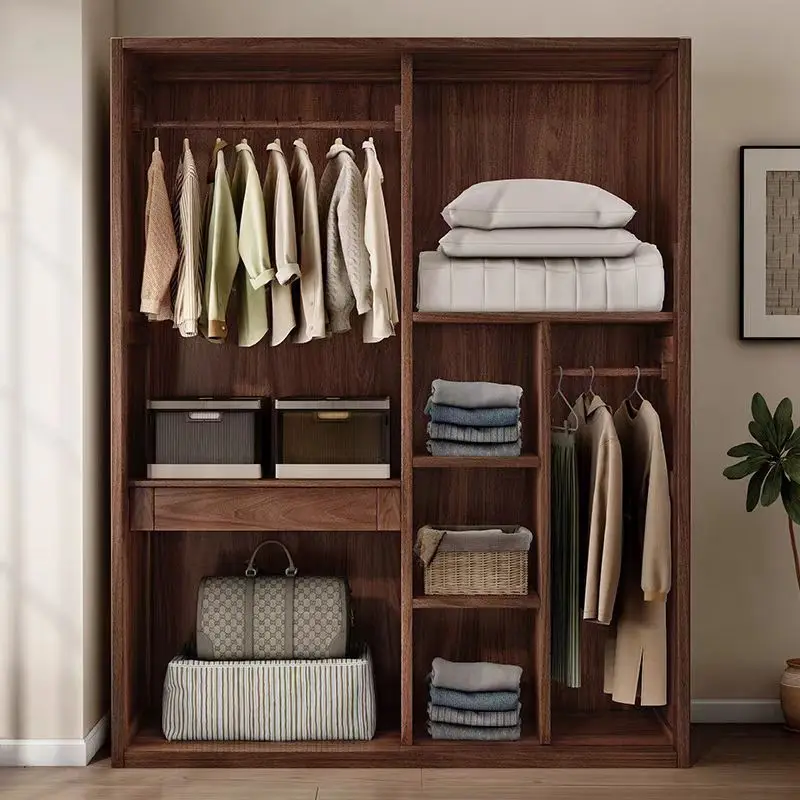 Customizable sliding door sliding door North American floor cabinet household bedroom large capacity locker wardrobe