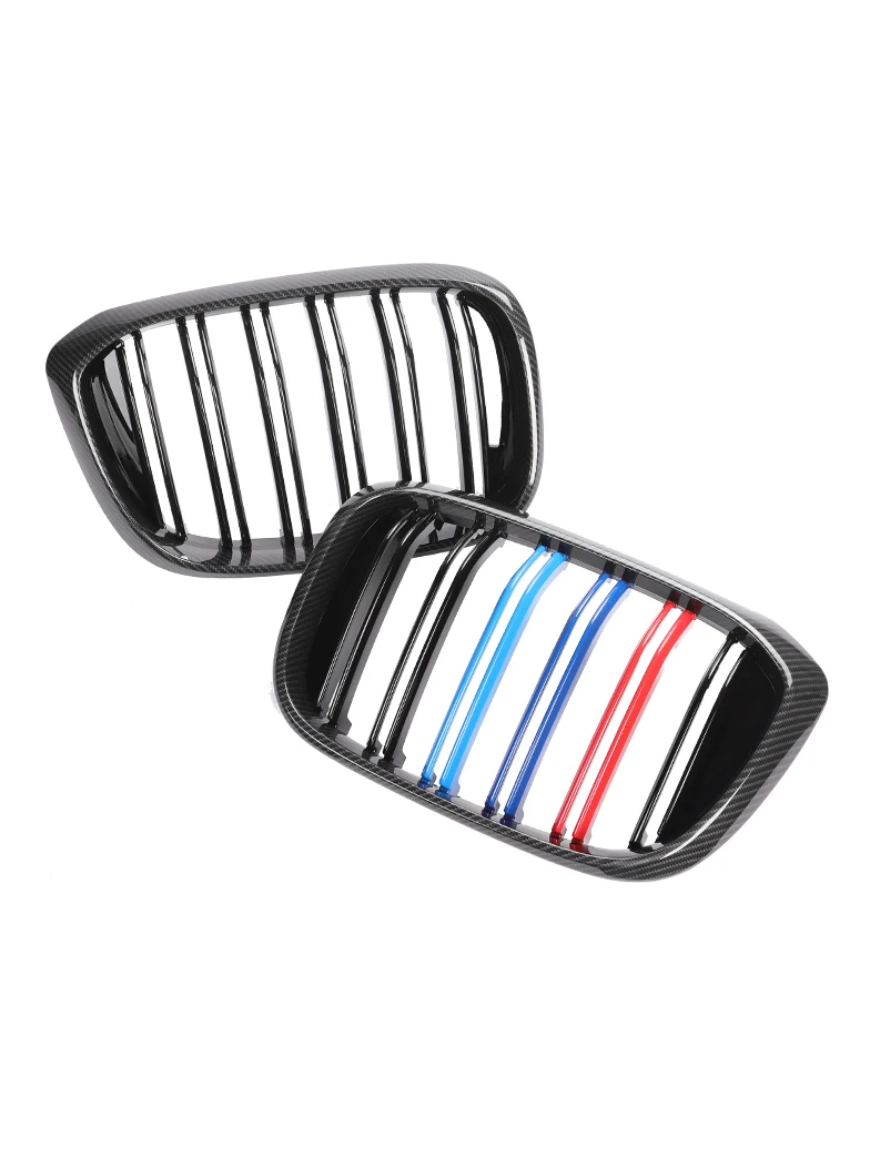 Front Bumper Kidney Racing Grills Cover For BMW X3 X4 G01 G02 2018 2019 2020 2021 Carbon M Style Grille Car Auto Accessories