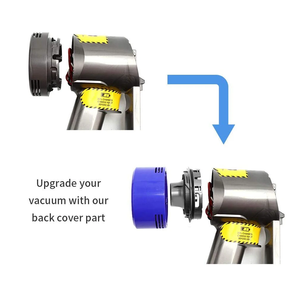 Capa traseira do motor & kit filtro traseiro replacemnet para dyson v7 v8 aspirador de pó, substituir peças # DY-96566101, DY-96747801