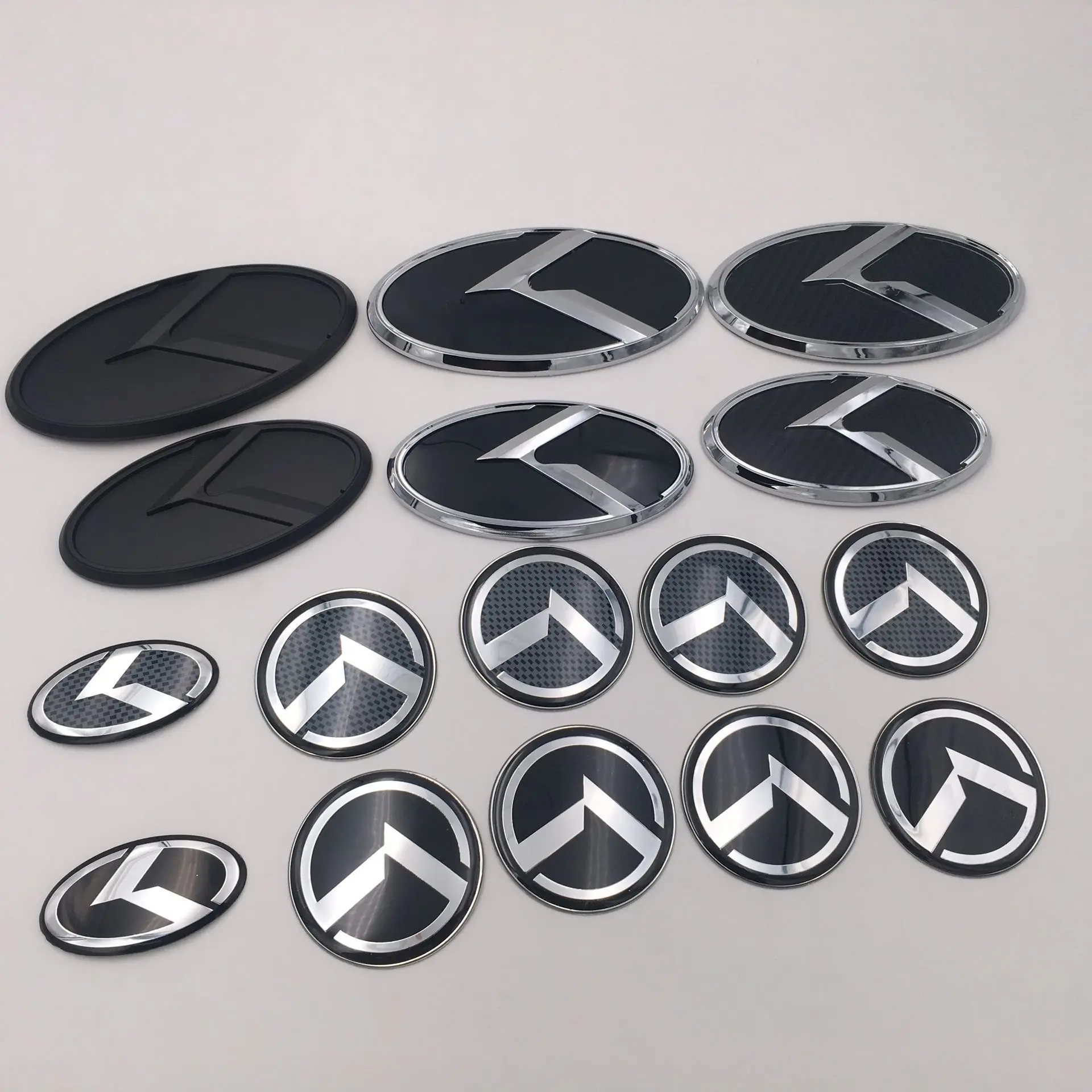 

7 Pcs 3D ABS Car Wheel Center Cap Trunk Emblem K Logo Front Grill Rear Badge For KIA K5 2011-2013 Optima Forte 2009-2014 Senda