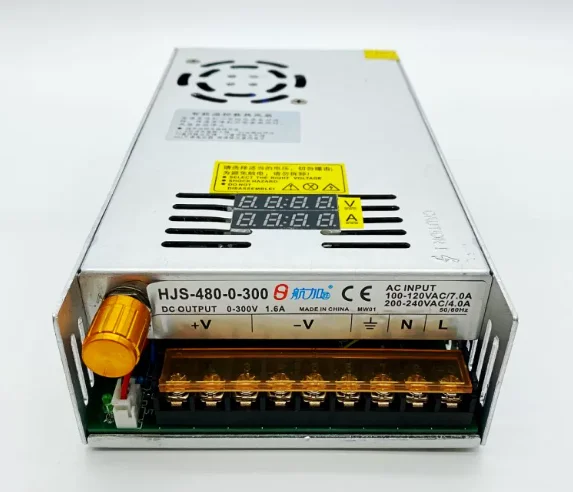 Dual digital display adjustable power supply 0-300V1.6A DC regulated switching power supply 480W HJS-480-0-300