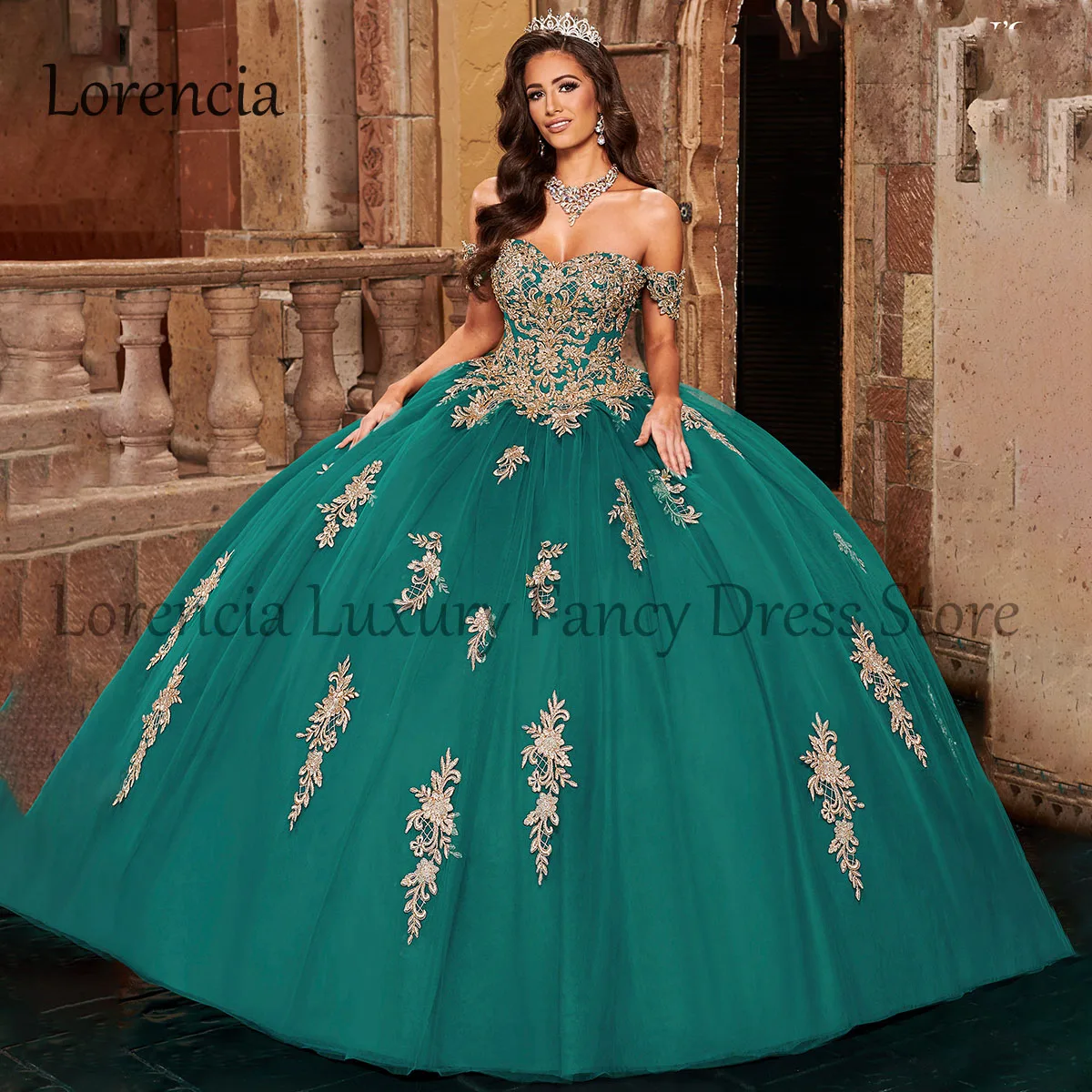 

Mexican Green Princess 2024 Quinceanera Dress Ball Gown 3D Floral Lace Applique Beaded Sweet 15 16 Formal Vestidos XV Años